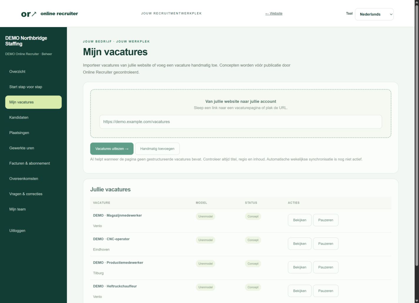 Vacatures beheren en koppelen